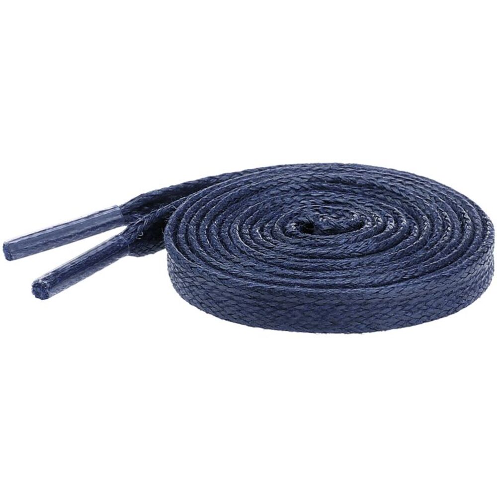 1 Pair Flat Shoe Laces, Unisex Waxed Cotton Athletic Shoelaces Blue